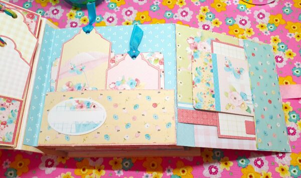 Spring Flowers 6.5x6.5 Inch Mini Scrapbook Album