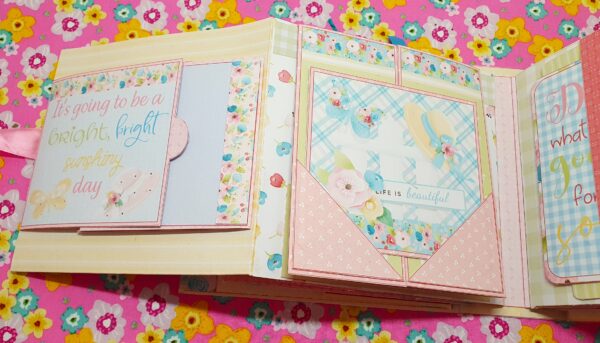 Spring Flowers 6.5x6.5 Inch Mini Scrapbook Album