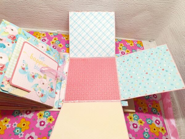 Spring Flowers 6.5x6.5 Inch Mini Scrapbook Album
