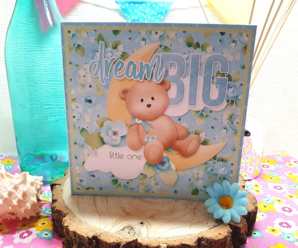 Dream Big Baby Boy 6.5x6.5 Inch Mini Scrapbook Album