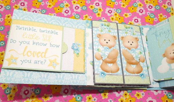 Dream Big Baby Boy 6.5x6.5 Inch Mini Scrapbook Album
