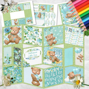 Dream Big Baby Boy Accordion Concertina Card