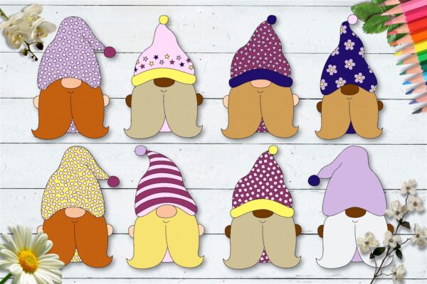 Egyptian Macarons Gnomes CU Clipart