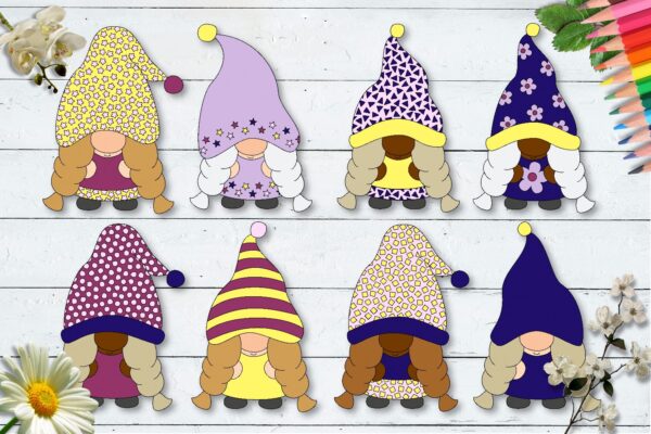 Egyptian Macarons Gnomes CU Clipart