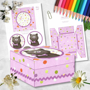 Halloween Cuties Cat Square Gift Box