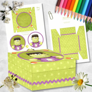 Halloween Cuties Frankenstein Square Gift Box