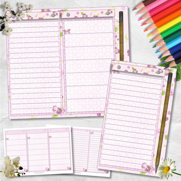 Lilac Flutterby Shopping List And Meal Planner