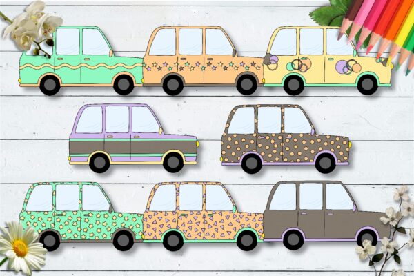 New Autumn Cars CU Clipart