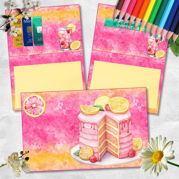 Pink Lemonade Sticky Notes Holder