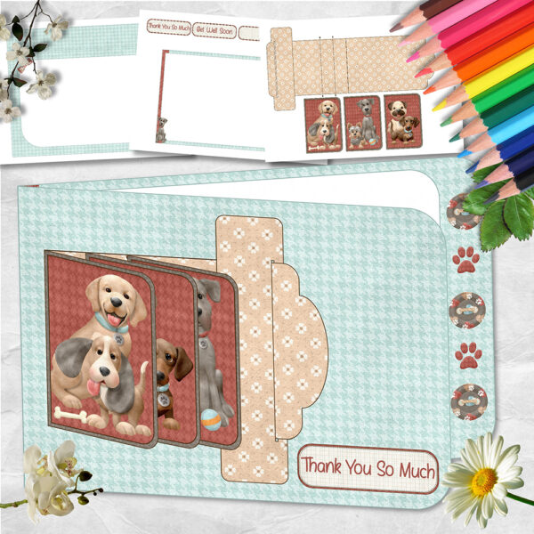 Puppy Love Waterfall Card